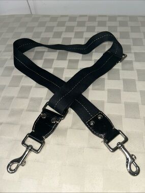 Black Cloth Replacement Bag Strap with Silver Clips